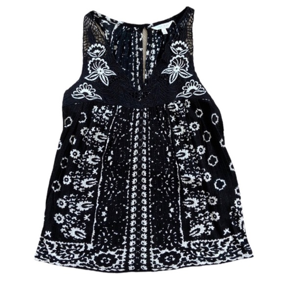 Lucky Brand Tops Lucky Brand Floral Lace Yoke Tank Top Poshmark